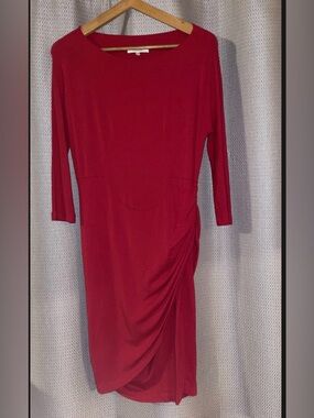 Carven Ruby Red Jersey Dress